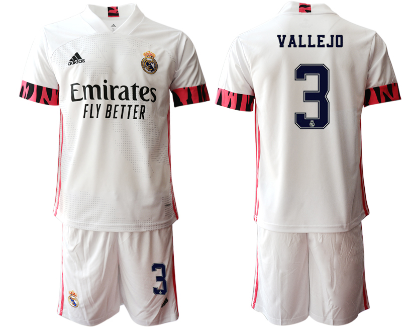 Men 2020-2021 club Real Madrid home #3 white Soccer Jerseys1